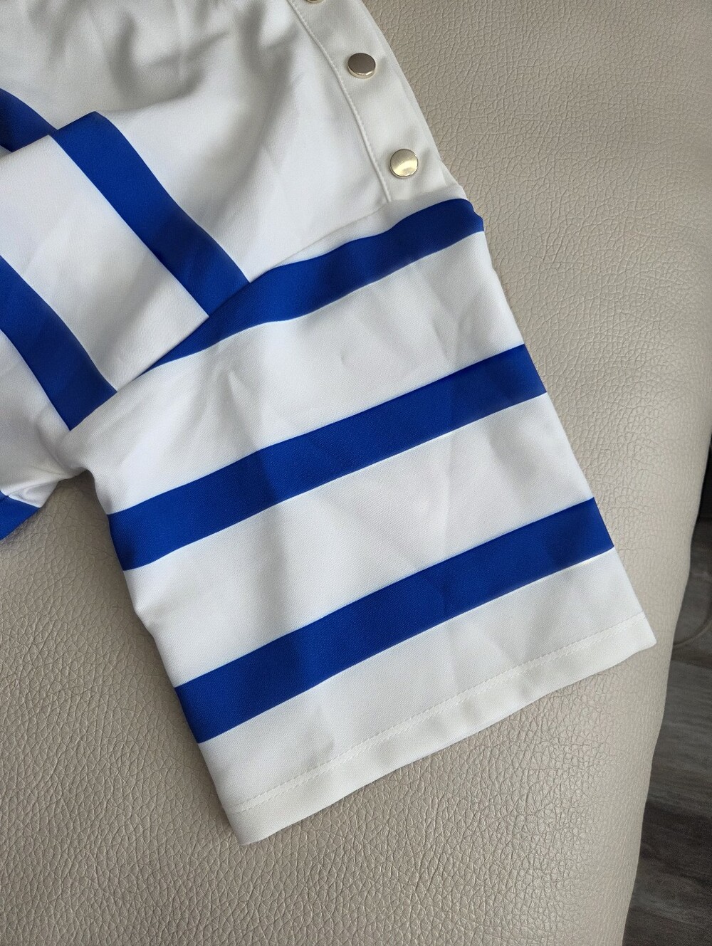Zara Women's Cropped Striped Blouse - Size L - Picture 9 of 13